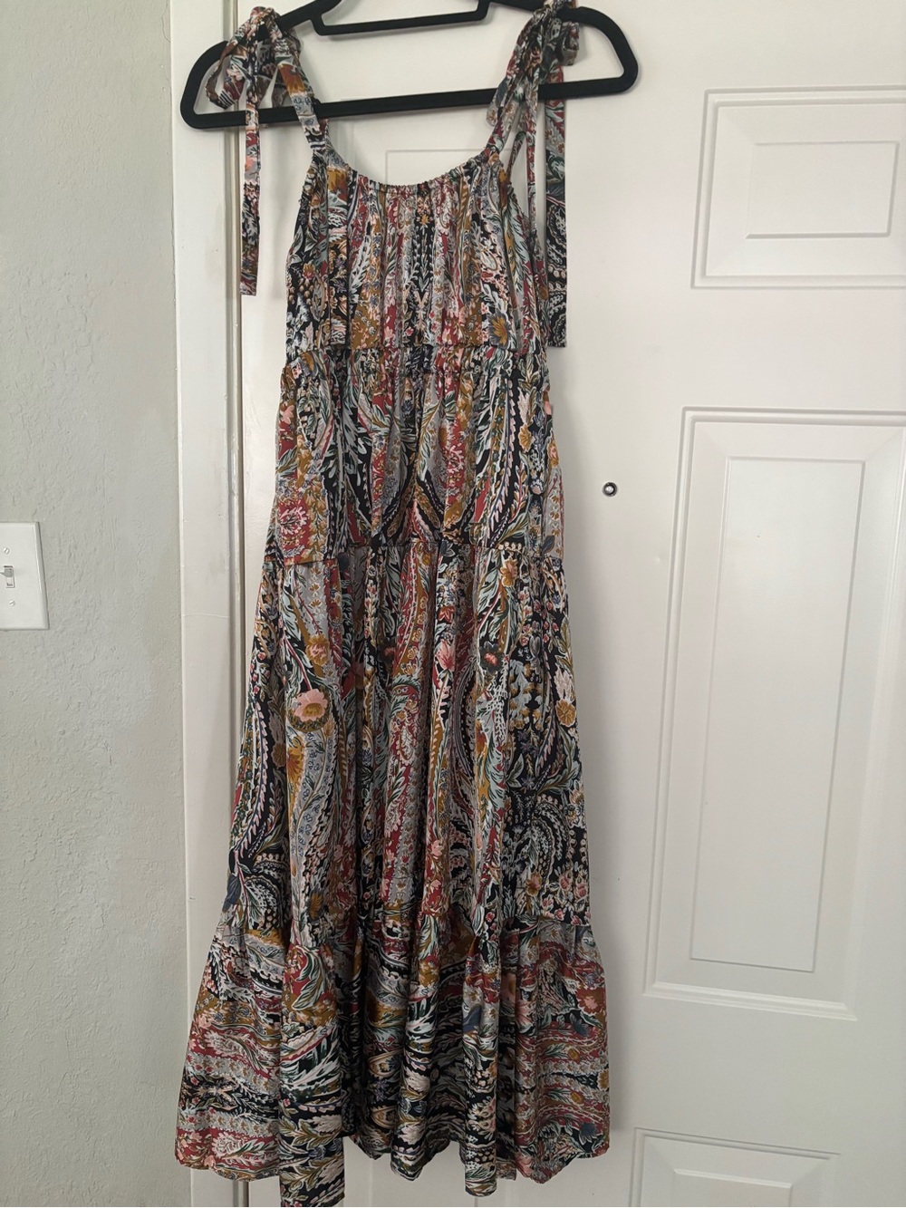 1. STATE Floral Tiered Tie-Shoulder Midi Dress